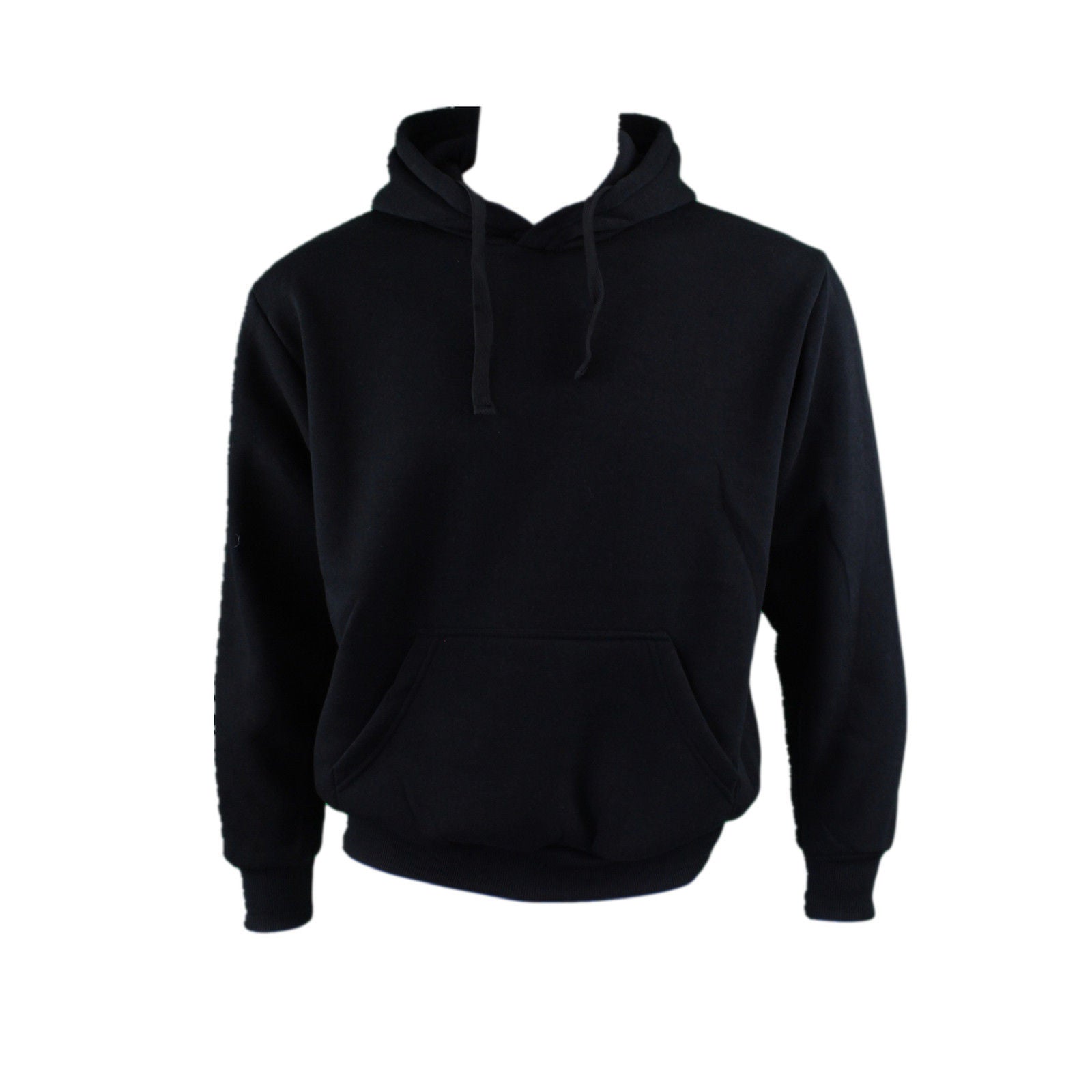 PENT PUBLIC CLOTHING ARTICLE 3013 MEN'S PLAIN BLACK HOODIE