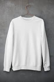 PENT PUBLIC CLOTHING ARTICLE 3011 MEN'S PLAIN WHITE SWEATSHIRT